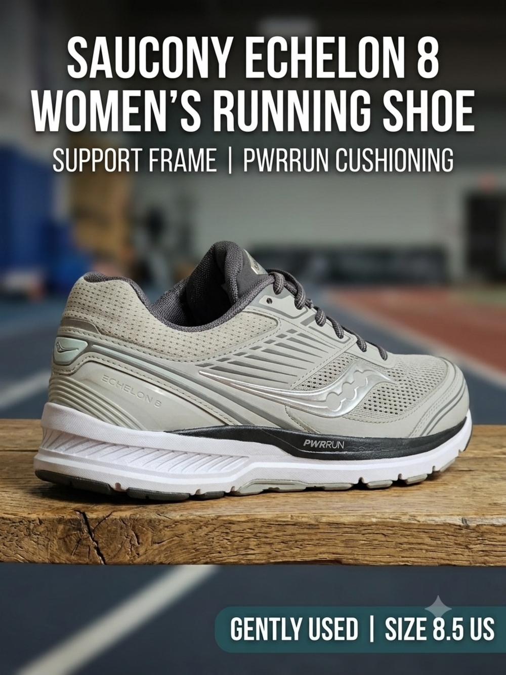 Saucony Echelon 8 Women’s Running Shoes Grey / Alloy Size 8.5 US (S10574-30) - Picture 1 of 15